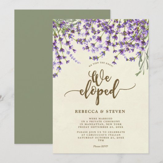 ivoorlavender modern we ontwikkelden uitnodiging (Voorkant / Achterkant)