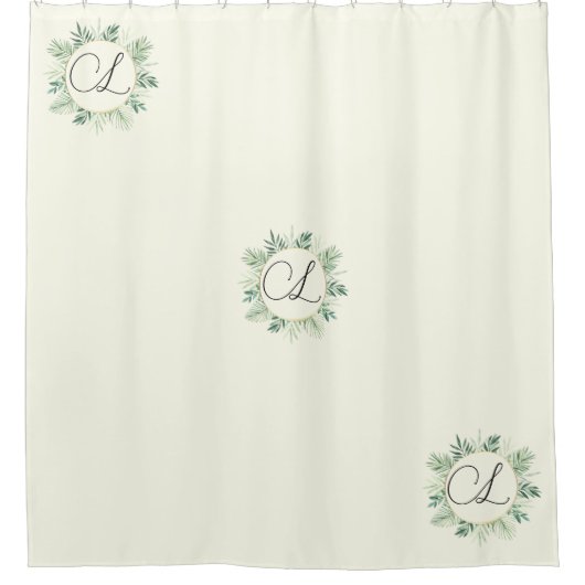 Ivoormonogram Douchegordijn (Voorkant)