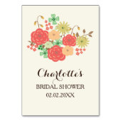 ivoormunt koraal floral vrijgezellenfeest bingo ca kaart (Voorkant)