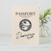 Ivoorpaspoort Dominicaanse Republiek Bewaar de dat Save The Date (Staand voorkant)