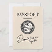 Ivoorpaspoort Dominicaanse Republiek Bewaar de dat Save The Date (Voorkant)