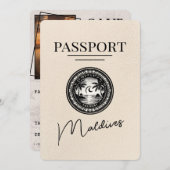 Ivoorpaspoort Malediven Bewaar de datum Save The Date (Voorkant / Achterkant)