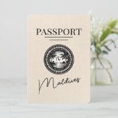 Ivoorpaspoort Malediven Bewaar de datum Save The Date (Staand voorkant)