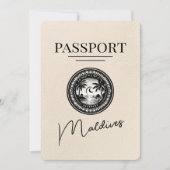 Ivoorpaspoort Malediven Bewaar de datum Save The Date (Voorkant)