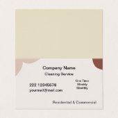 Ivoorreinigingsdienst Visitekaartje (Buitenkant ongevouwen)