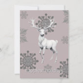 Ivoorrendier kerstfeest | Roze Kaart (Voorkant)
