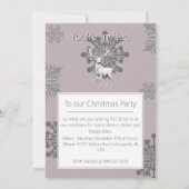 Ivoorrendier kerstfeest | Roze Kaart (Achterkant)