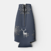 Ivoorrendier Kerstmis | Blauw Flesjeskoeler (Achterkant)