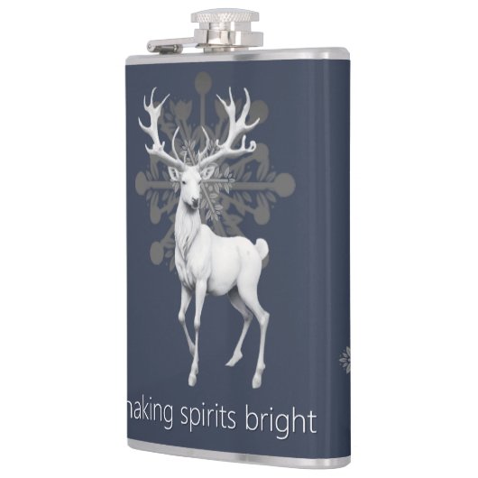 Ivoorrendier Kerstmis | Blauw Heupfles (Links)