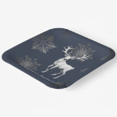 Ivoorrendier Kerstmis | Blauw Papieren Bordje (Gebogen)