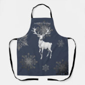 Ivoorrendier Kerstmis | Blauw Schort (Voorkant)