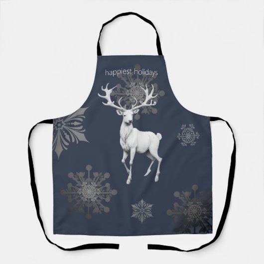 Ivoorrendier Kerstmis | Blauw Schort (Voorkant)