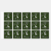 Ivoorrendier Kerstmis | Groen gepersonaliseerd Labels (Vel)