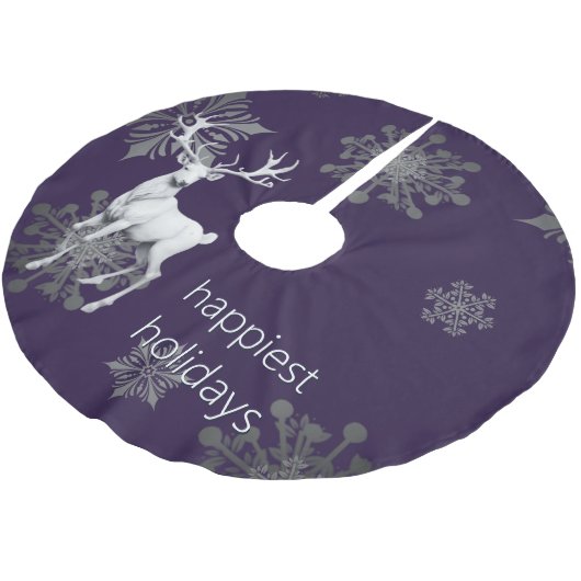 Ivoorrendier Kerstmis | Paars Kerstboom Rok (Gekanteld)