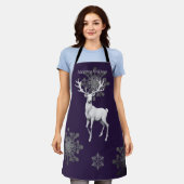 Ivoorrendier Kerstmis | Paars Schort (Gedragen)