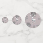 Ivoorrendier Kerstmis | Roze Confetti (Voorkanten)