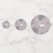 Ivoorrendier Kerstmis | Roze Confetti (Achterkanten)