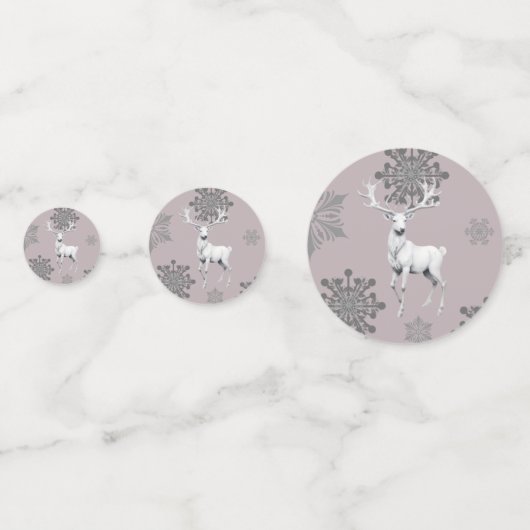 Ivoorrendier Kerstmis | Roze Confetti (Achterkanten)