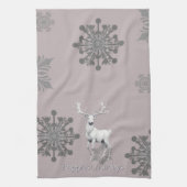 Ivoorrendier Kerstmis | Roze Theedoek (Verticaal)