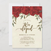 ivoorrode rozen moderne uitnodiging (Voorkant)