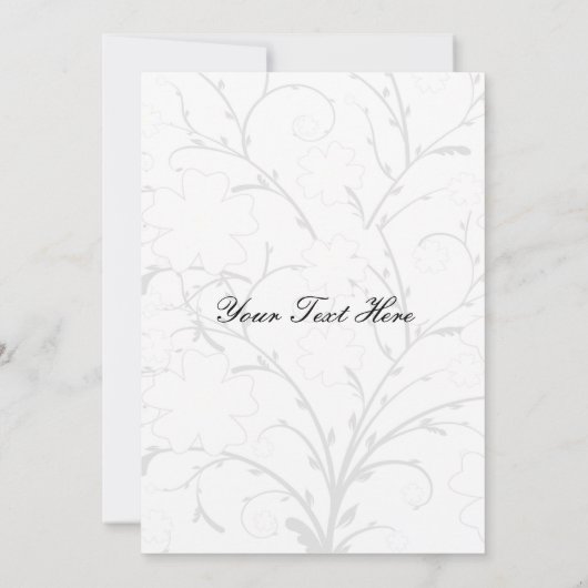 Ivoorroze bloemendank u bedankkaart (Achterkant)