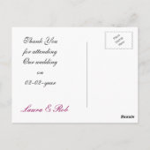 Ivoorroze bloemendank u briefkaart (Achterkant)