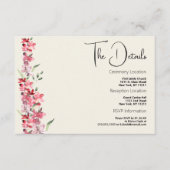 Ivoorroze bordeaux mint groen bloemendetails Kaart (Voorkant)