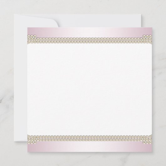 Ivoorroze Pearl High Heel Baby shower Kaart (Achterkant)