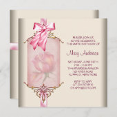 Ivoorroze Rose Vrouwen Verjaardagsfeest Kaart (Voorkant / Achterkant)