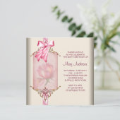 Ivoorroze Rose Vrouwen Verjaardagsfeest Kaart (Staand voorkant)