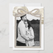 Ivoorruffle strik die het knoop Vrijgezellenfeest  Kaart (Achterkant)