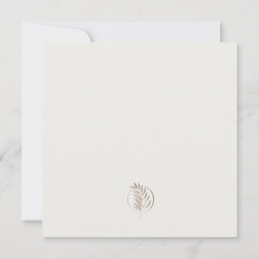 Ivoorstroom off-white huwelijksuitnodiging (Achterkant)