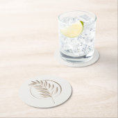 Ivoortakembleem Ronde Kartonnen Onderzetter (Insitu)