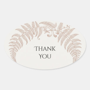 Ivoorvaren Botanische Trouw Dank Je Ovale Sticker
