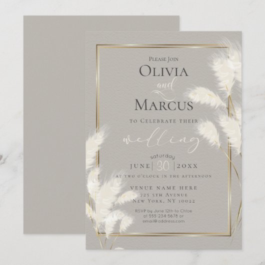 Ivoorvederachtige pampasgras Allison1 Kaart (Voorkant / Achterkant)