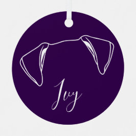Ivoorversiering (Pootafdrukken) Metalen Ornament