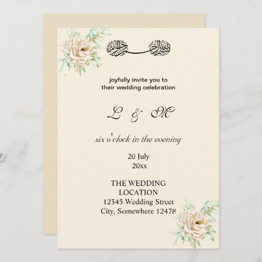 ivoorvormig enkelvoudig monogram (Voorkant / Achterkant)