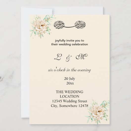 ivoorvormig enkelvoudig monogram (Voorkant)