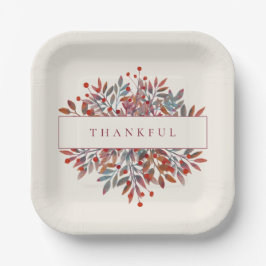 Ivoorwijn bessen & bladeren  botanische papieren bordje