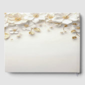 Ivoorwit Bloemen Goud Bladeren Gastenboek (Achterkant)