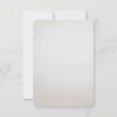 Ivoorwit Bloemen Goud Bladeren RSVP Kaart (Achterkant)