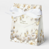 Ivoorwit Bloemgoud Bladeren Favoriete Doos Bedankdoosjes (Voorkant Zijde)