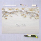 Ivoorwit bloemgoud laat weefselpapier achter tissuepapier (Craft)