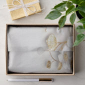 Ivoorwit bloemgoud laat weefselpapier achter tissuepapier (Geschenk)