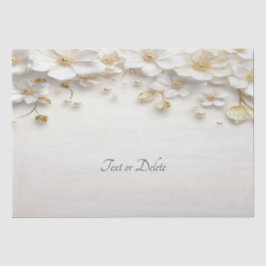 Ivoorwit bloemgoud laat weefselpapier achter tissuepapier