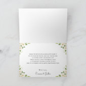 Ivoorwit Bloemrijk Woodland Animals Baby shower Bedankkaart (Binnen)