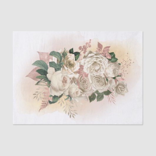 ivoorwit papieren zakdoekje tissuepapier (Voorkant)