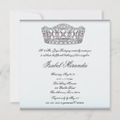 Ivoorwit Tiara Classy Quinceanera Sweet 15 Part Kaart (Achterkant)