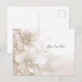 Ivoorwitte bloemen Briefkaart (Voorkant / Achterkant)