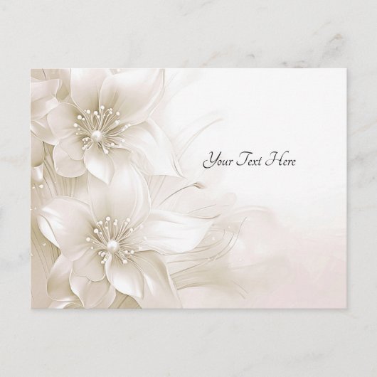 Ivoorwitte bloemen Briefkaart (Voorkant)